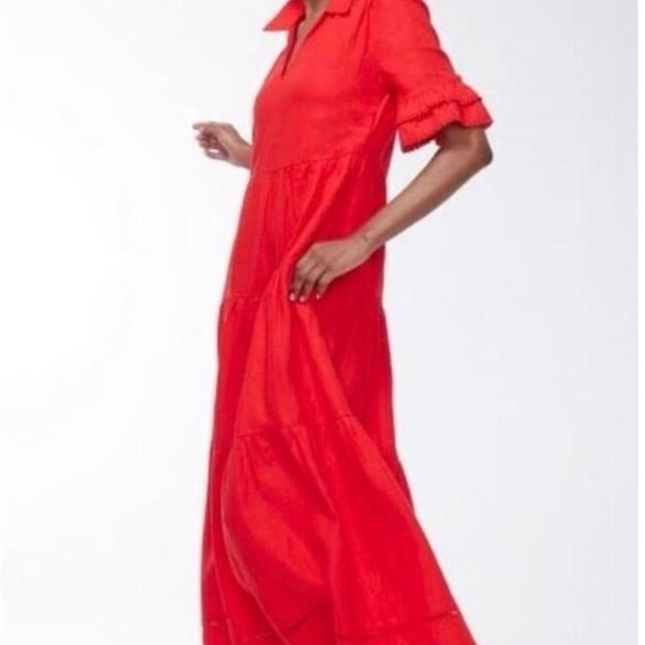 Chico's Vibrant Red Maxi Dress - Picture 2 of 2